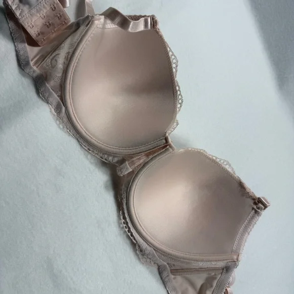 Rene Rofe 38DD Blush Floral Lace Demi Bra Convertible Underwire New Without Tags - Picture 6 of 10